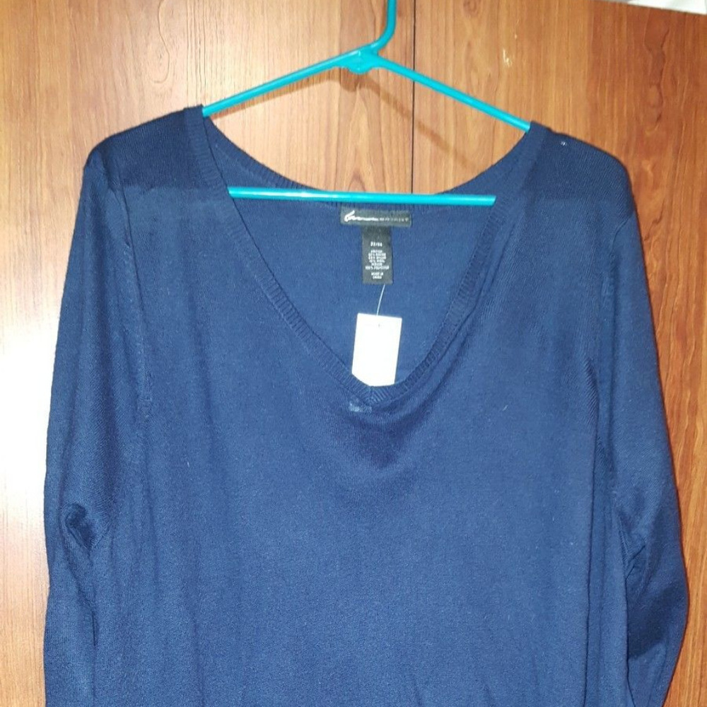 Lane Bryant Size 22/24 Navy 3/4 Sleeve Sweater
